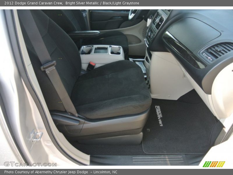 Bright Silver Metallic / Black/Light Graystone 2012 Dodge Grand Caravan Crew