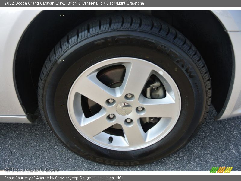 Bright Silver Metallic / Black/Light Graystone 2012 Dodge Grand Caravan Crew