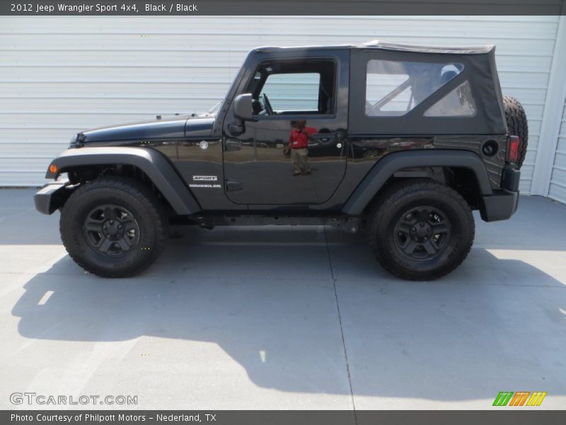 Black / Black 2012 Jeep Wrangler Sport 4x4