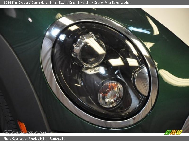British Racing Green II Metallic / Gravity Polar Beige Leather 2014 Mini Cooper S Convertible