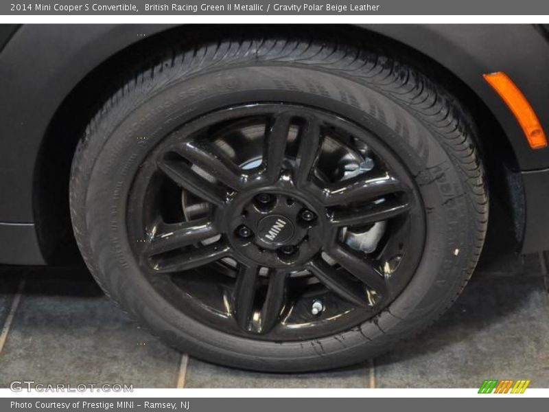 British Racing Green II Metallic / Gravity Polar Beige Leather 2014 Mini Cooper S Convertible