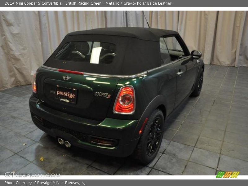 British Racing Green II Metallic / Gravity Polar Beige Leather 2014 Mini Cooper S Convertible