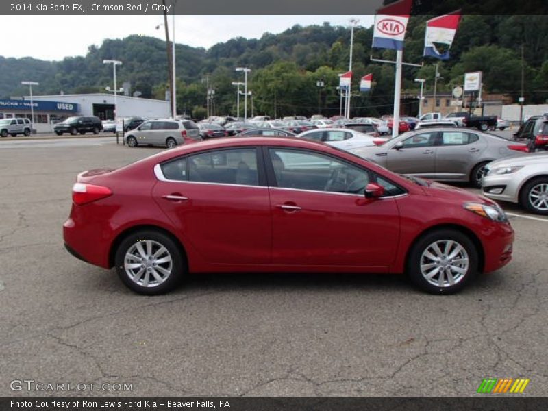 Crimson Red / Gray 2014 Kia Forte EX