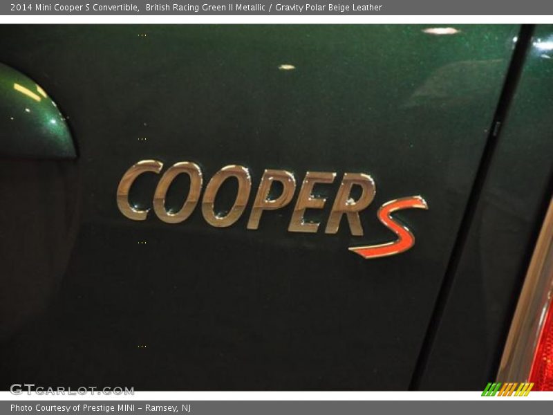 British Racing Green II Metallic / Gravity Polar Beige Leather 2014 Mini Cooper S Convertible