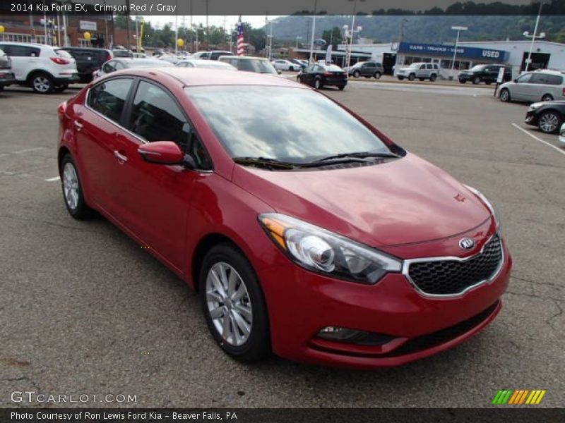 Crimson Red / Gray 2014 Kia Forte EX