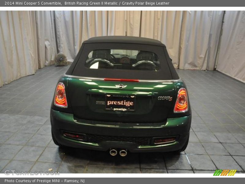 British Racing Green II Metallic / Gravity Polar Beige Leather 2014 Mini Cooper S Convertible