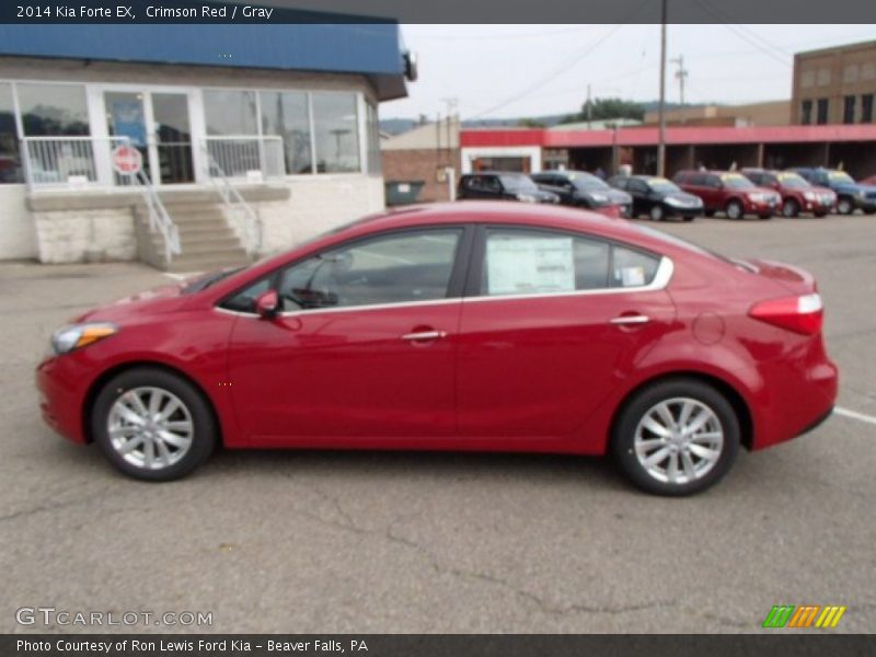 Crimson Red / Gray 2014 Kia Forte EX