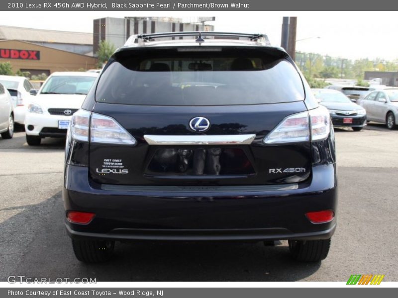 Black Sapphire Pearl / Parchment/Brown Walnut 2010 Lexus RX 450h AWD Hybrid