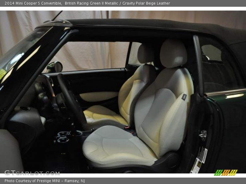 British Racing Green II Metallic / Gravity Polar Beige Leather 2014 Mini Cooper S Convertible