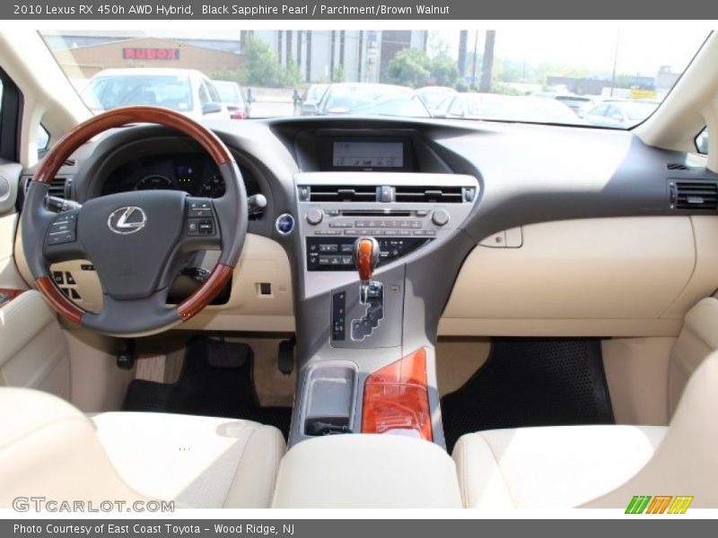Black Sapphire Pearl / Parchment/Brown Walnut 2010 Lexus RX 450h AWD Hybrid