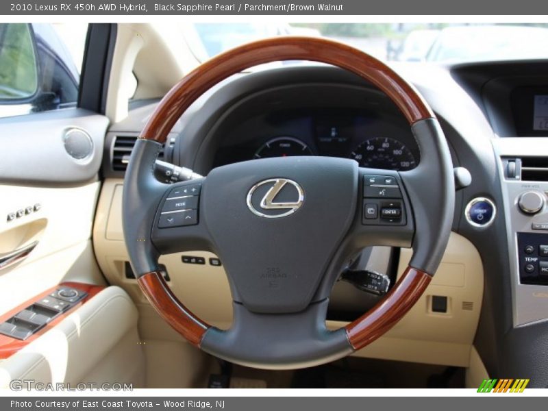 Black Sapphire Pearl / Parchment/Brown Walnut 2010 Lexus RX 450h AWD Hybrid