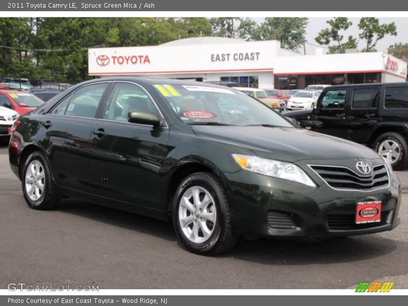 Spruce Green Mica / Ash 2011 Toyota Camry LE