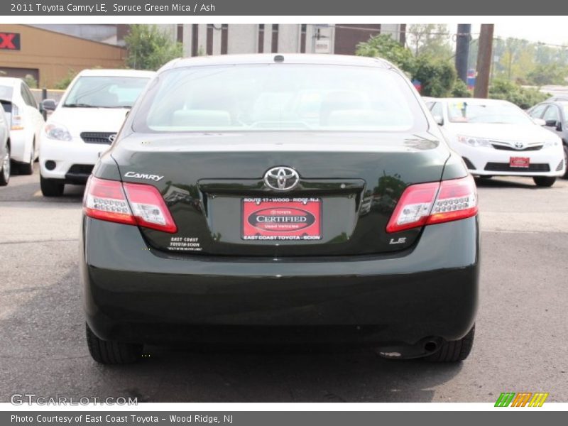 Spruce Green Mica / Ash 2011 Toyota Camry LE