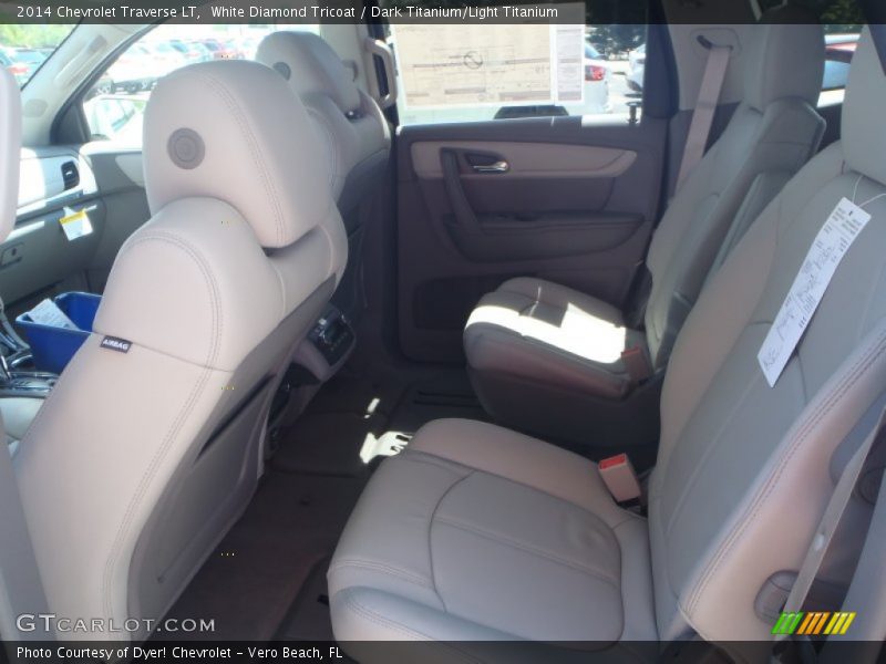 White Diamond Tricoat / Dark Titanium/Light Titanium 2014 Chevrolet Traverse LT