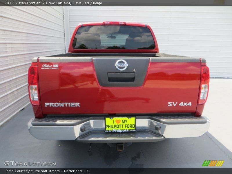 Lava Red / Beige 2012 Nissan Frontier SV Crew Cab 4x4