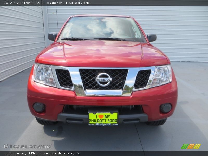 Lava Red / Beige 2012 Nissan Frontier SV Crew Cab 4x4