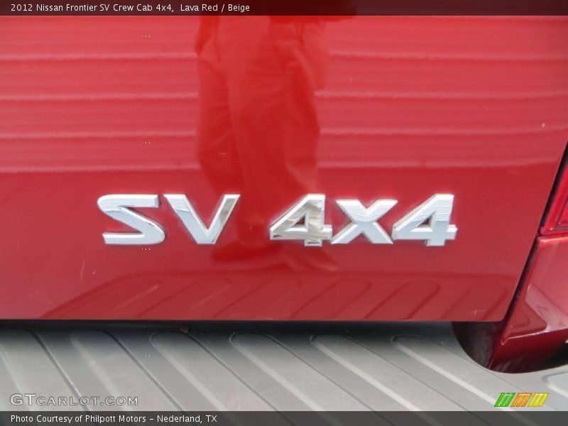 Lava Red / Beige 2012 Nissan Frontier SV Crew Cab 4x4