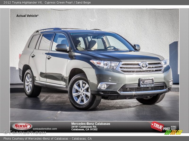 Cypress Green Pearl / Sand Beige 2012 Toyota Highlander V6