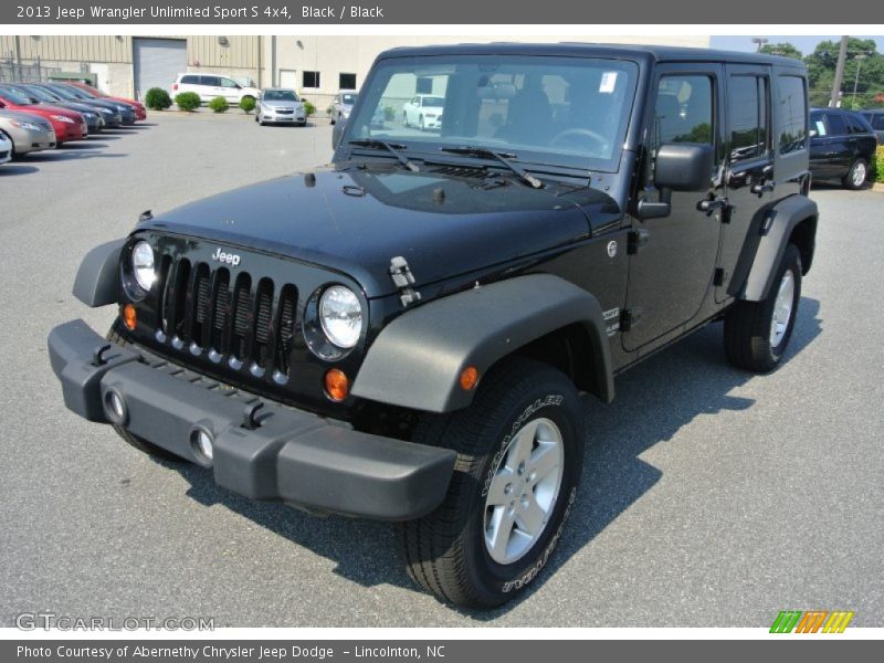 Black / Black 2013 Jeep Wrangler Unlimited Sport S 4x4