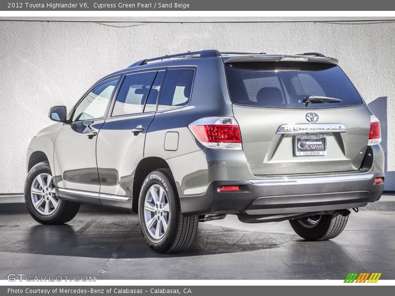 Cypress Green Pearl / Sand Beige 2012 Toyota Highlander V6