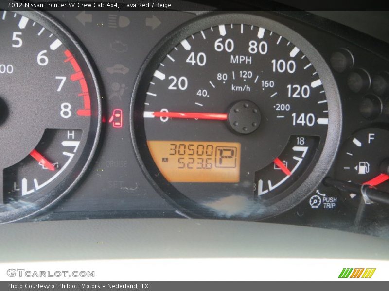 Lava Red / Beige 2012 Nissan Frontier SV Crew Cab 4x4