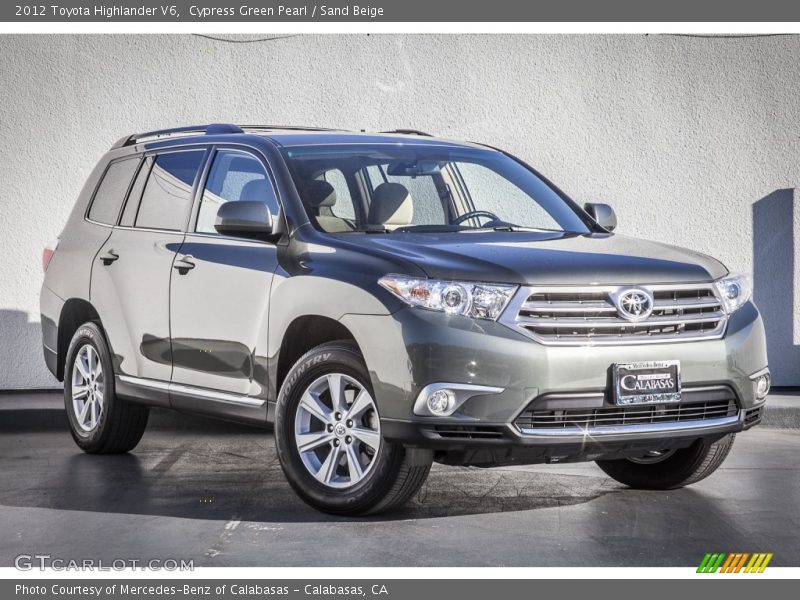Cypress Green Pearl / Sand Beige 2012 Toyota Highlander V6