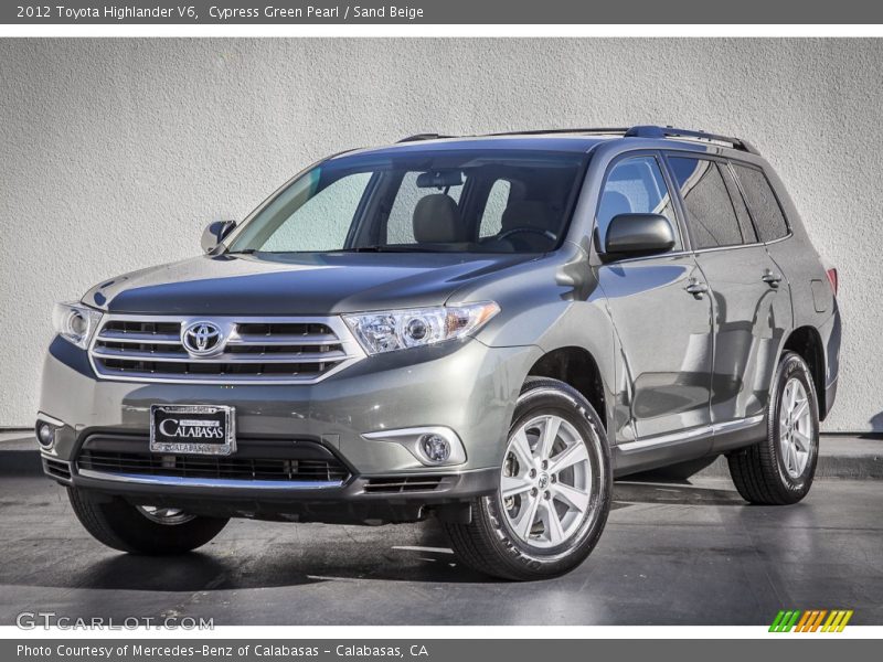 Cypress Green Pearl / Sand Beige 2012 Toyota Highlander V6