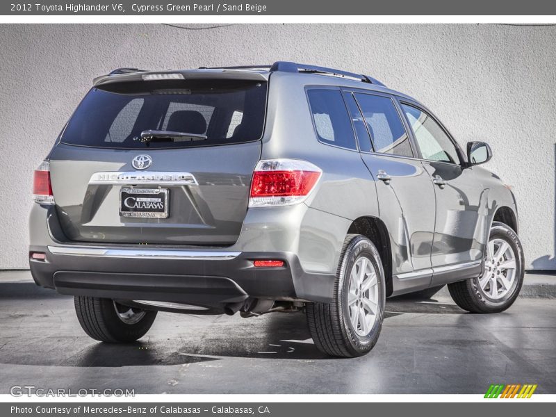 Cypress Green Pearl / Sand Beige 2012 Toyota Highlander V6