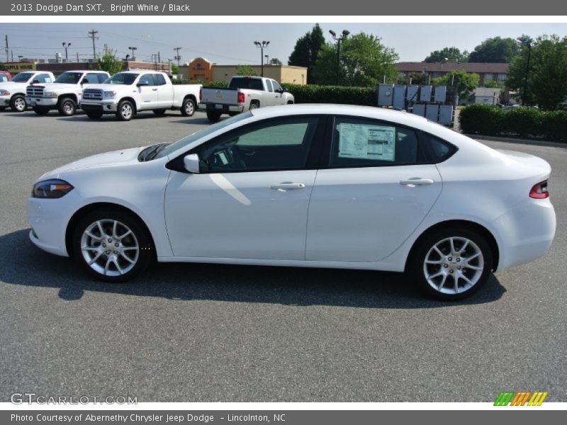 Bright White / Black 2013 Dodge Dart SXT