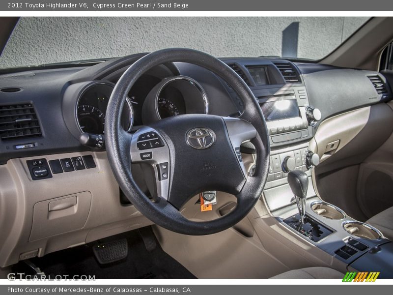 Cypress Green Pearl / Sand Beige 2012 Toyota Highlander V6