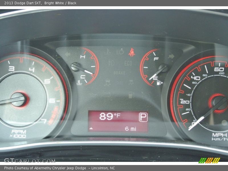 Bright White / Black 2013 Dodge Dart SXT