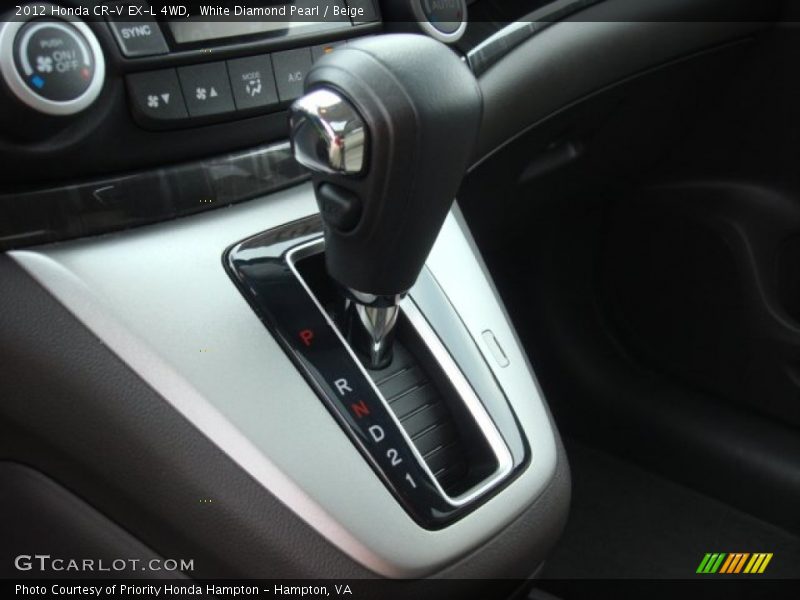 White Diamond Pearl / Beige 2012 Honda CR-V EX-L 4WD
