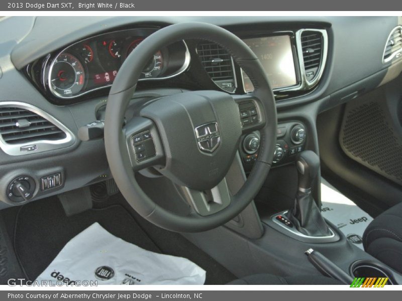 Bright White / Black 2013 Dodge Dart SXT