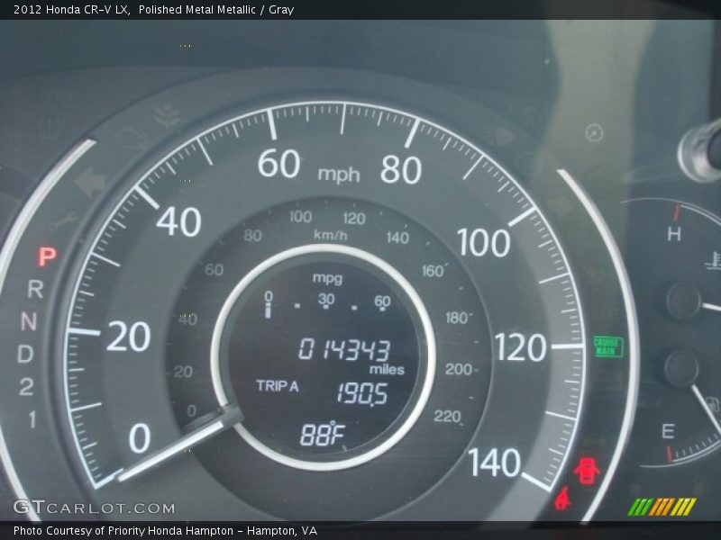 Polished Metal Metallic / Gray 2012 Honda CR-V LX