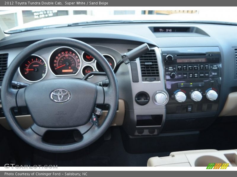 Super White / Sand Beige 2012 Toyota Tundra Double Cab