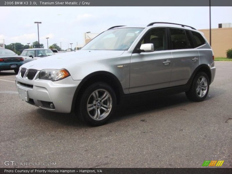 Titanium Silver Metallic / Grey 2006 BMW X3 3.0i