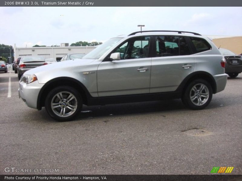 Titanium Silver Metallic / Grey 2006 BMW X3 3.0i