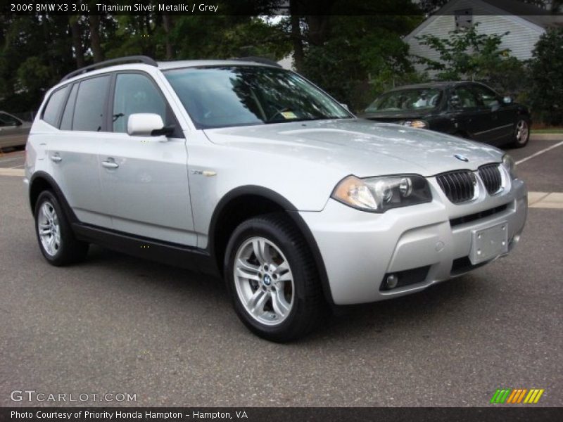Titanium Silver Metallic / Grey 2006 BMW X3 3.0i