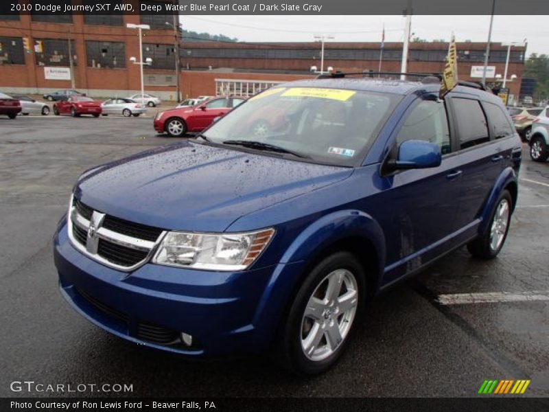 Deep Water Blue Pearl Coat / Dark Slate Gray 2010 Dodge Journey SXT AWD
