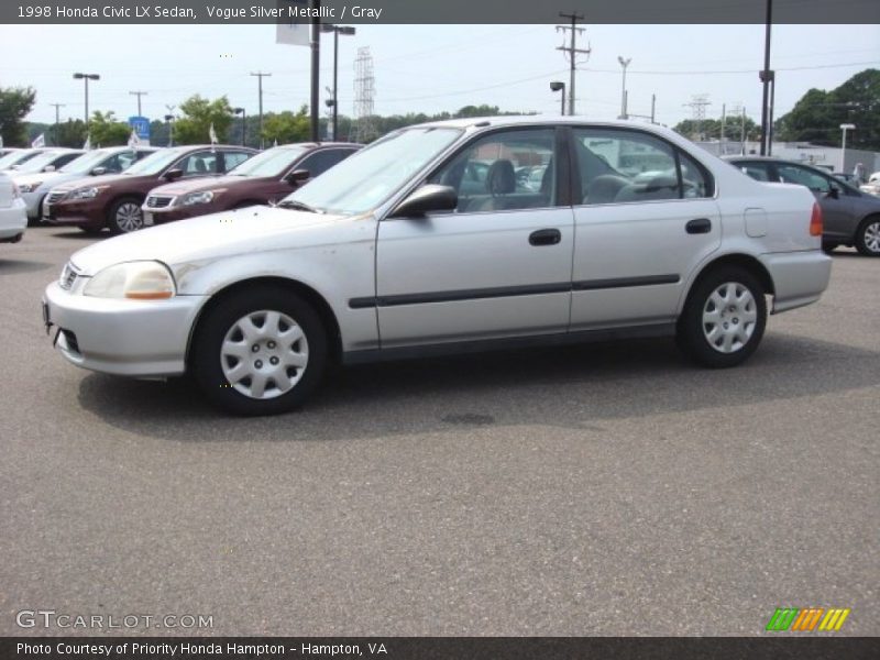Vogue Silver Metallic / Gray 1998 Honda Civic LX Sedan