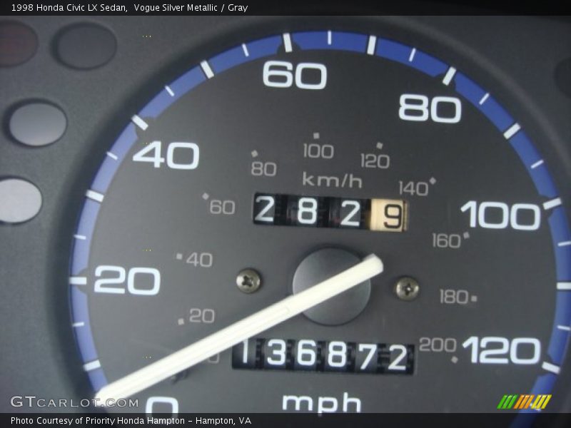 Vogue Silver Metallic / Gray 1998 Honda Civic LX Sedan