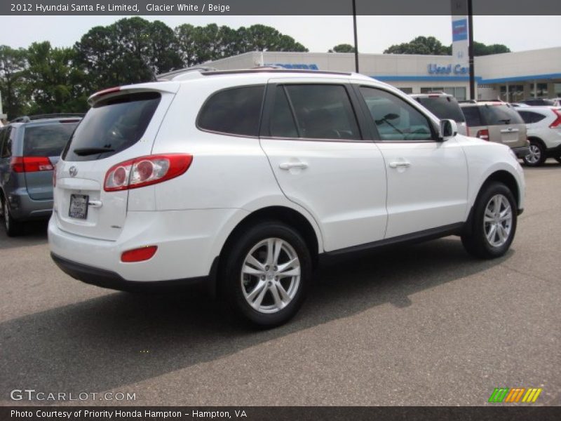 Glacier White / Beige 2012 Hyundai Santa Fe Limited