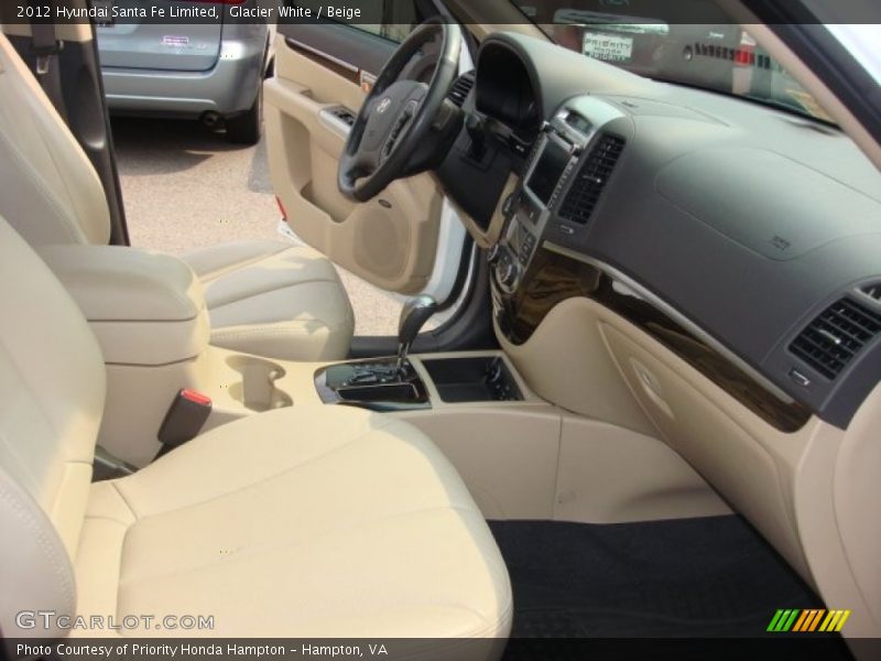 Glacier White / Beige 2012 Hyundai Santa Fe Limited