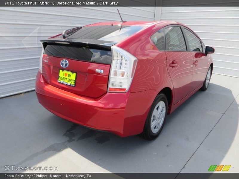 Barcelona Red Metallic / Dark Gray 2011 Toyota Prius Hybrid III