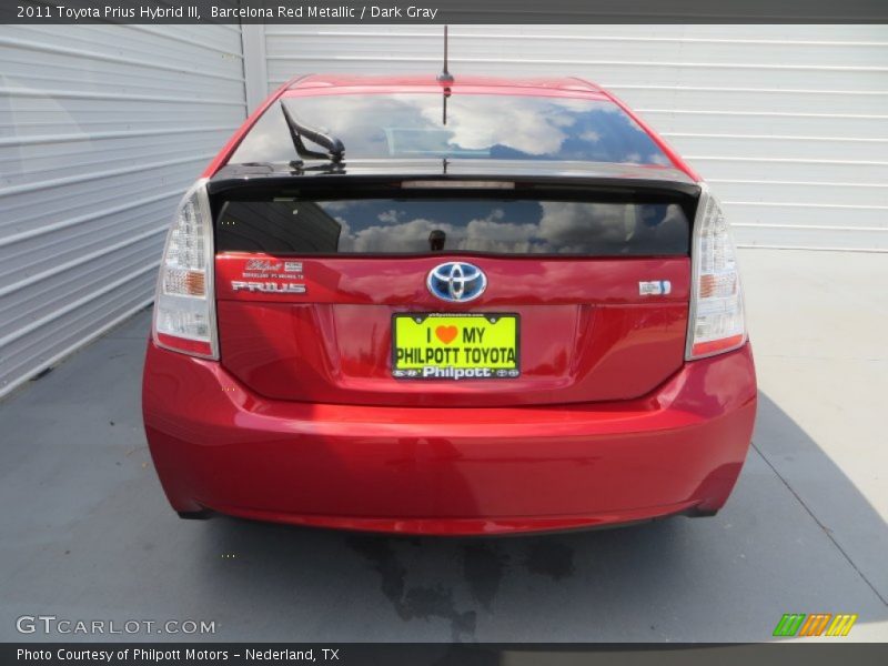 Barcelona Red Metallic / Dark Gray 2011 Toyota Prius Hybrid III