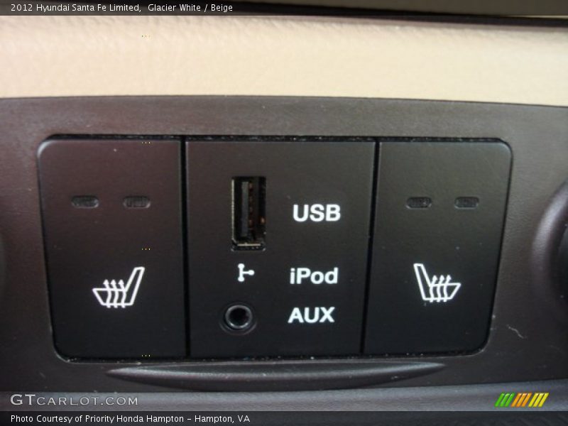 Glacier White / Beige 2012 Hyundai Santa Fe Limited