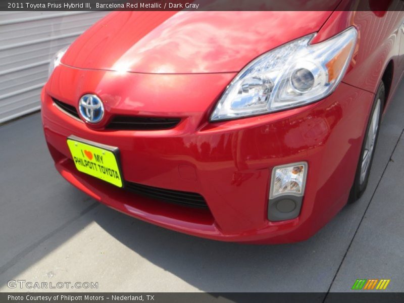 Barcelona Red Metallic / Dark Gray 2011 Toyota Prius Hybrid III