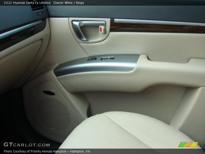 Glacier White / Beige 2012 Hyundai Santa Fe Limited