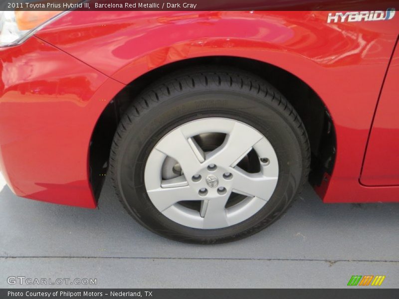 Barcelona Red Metallic / Dark Gray 2011 Toyota Prius Hybrid III