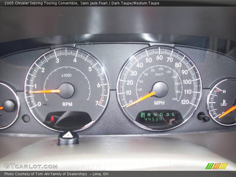 Satin Jade Pearl / Dark Taupe/Medium Taupe 2005 Chrysler Sebring Touring Convertible